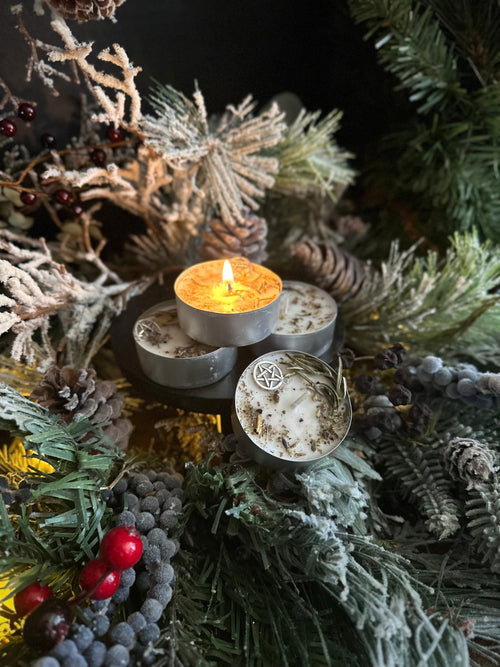 Large Dressed Tealight Spell Candles