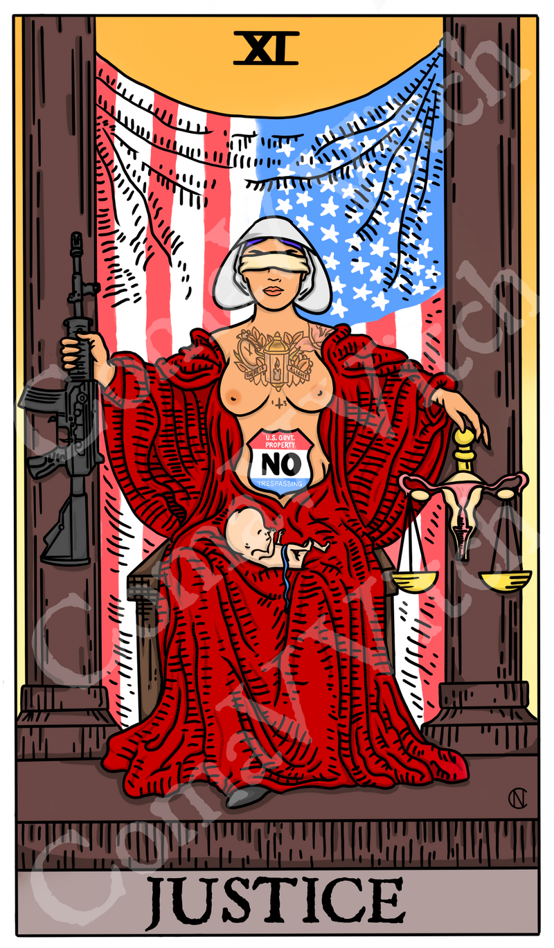 Justice ComaVVitch Tarot Abortion Fund Sticker